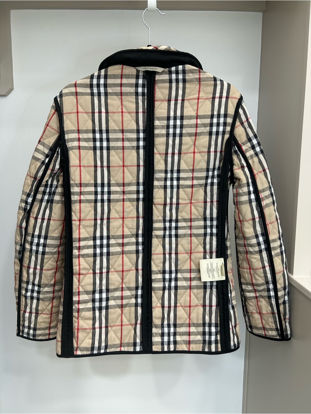 Vintage Authentic BURBERRY London Classic Nova Check Diamond Quilt Jacket Sz M - Picture 12 of 14